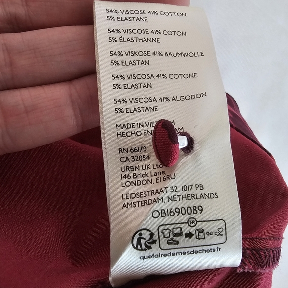 Maeve by Anthropologie Cecily Sweetheart Midi Dress Red Floral Fit & Flare SZ Lg - Picture 16 of 16